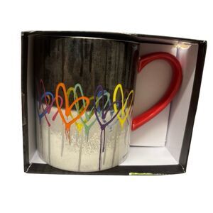 LANG James Goldcrown Bleeding Hearts Ceramic Coffee Mug 14 oz New Open Box Tear
